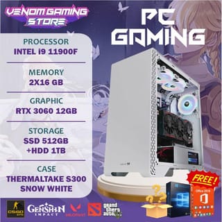 PC Gaming | Core i9 11900F | RTX 3060 12GB | NVME 512GB | 1TB HDD 