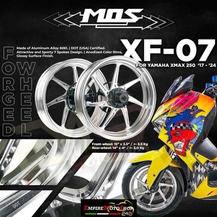 MOS XMAX 250 New Xmax250 Alloy Wheels 7 Full Aluminum Forged Wheels ...