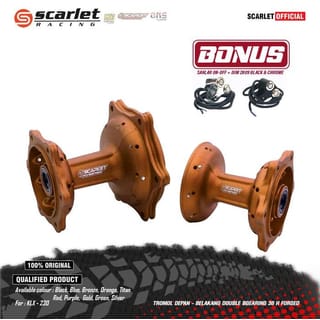 Scarlet Racing - Forged Front Rear Hub Drum Kawasaki KLX 230