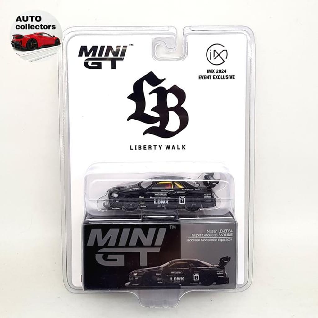 MINIGT LBWK ER34ブラジル限定イベントサイン付き Brazil Exclusive Mini GT 1:64 Nissan LB-ER34 Super Silhouette