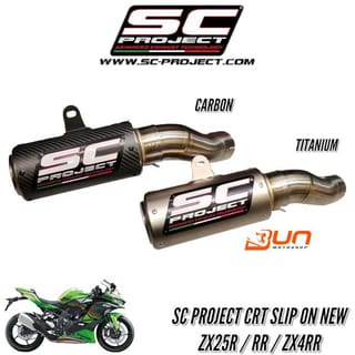 SC PROJECT CRT CARBON TITANIUM Slip on Original Kawasaki NEW ZX25R