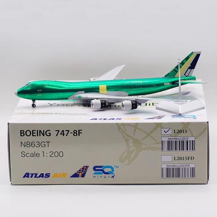 SQ Wings 1:200 アトラス航空 B747-8F N863GT SQ Wings 1:200 Atlas Air Boeing B747-8F N863GT - Flaps