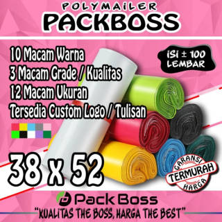 Polymailer Packboss 38x52 Contents 100 Boss Quality Cheapest Price Black Non Plum Indo4ward
