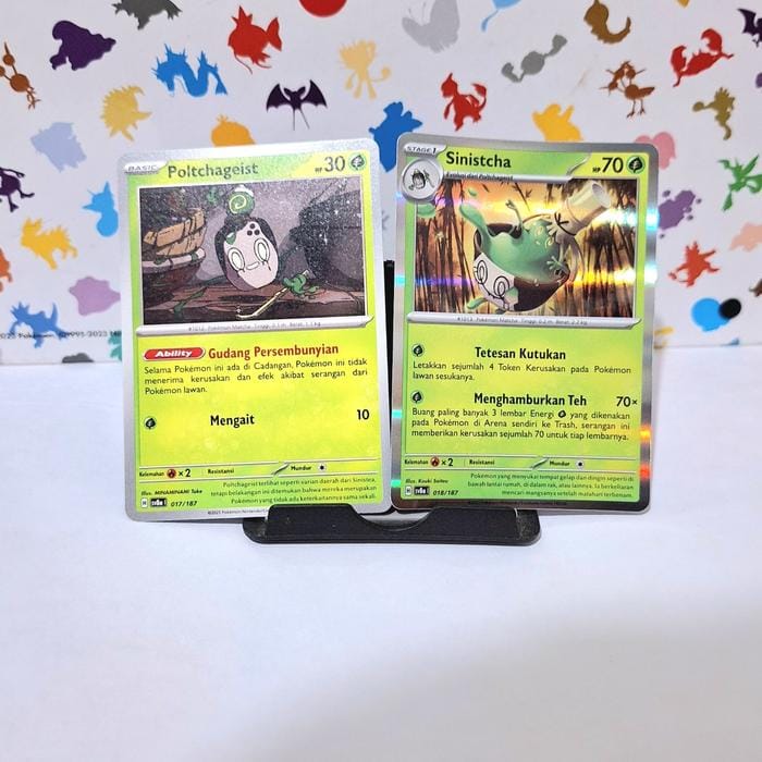 Sinistcha Holo - Poltchageist Common - Festival - Evolution Set - Sv8a  018/187 - Pokemon TCG | Indo4ward