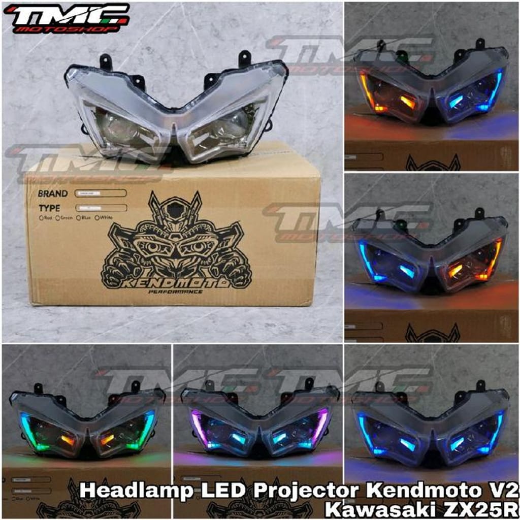 Headlamp projector LED ZX25 ZX25R ZX6R New Ninja 250 by Kendmoto