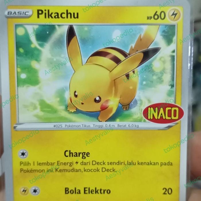 Pokemon Pikachu cards promo Inaco | Indo4ward