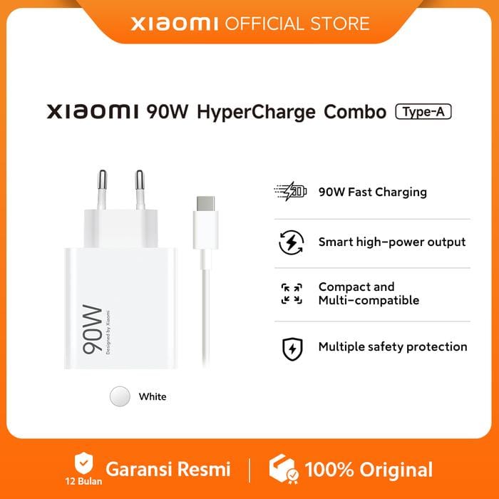 Xiaomi 90W HyperCharge Combo (Type-A) | 90W Fast charging | Smart high ...
