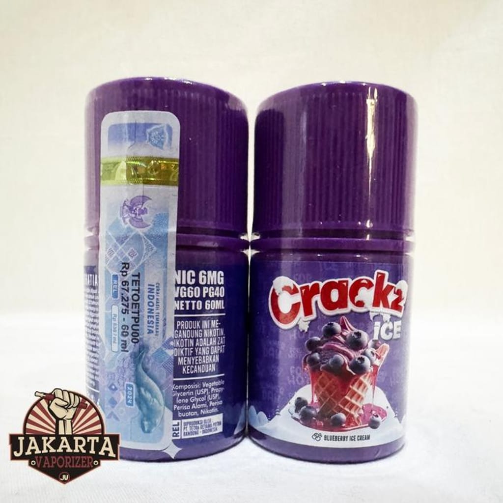 Crackz Ice V5 Blueberry Ice Cream 60Ml 3Mg 6Mg By Vapeon - 3MG