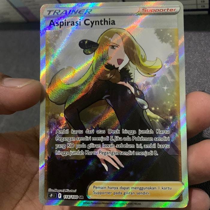 Cynthia SR Aspiration Pokemon Card s9 114/100 IND | Indo4ward