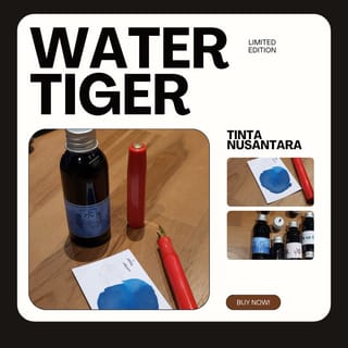 Calligraphy Ink & Fountain Pen - Water Tiger Limited Edition | Indo4ward