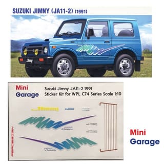WPL C74 Suzuki Jimny 1/10 scale RC Kit Sticker - JA71 Blue | Indo4ward
