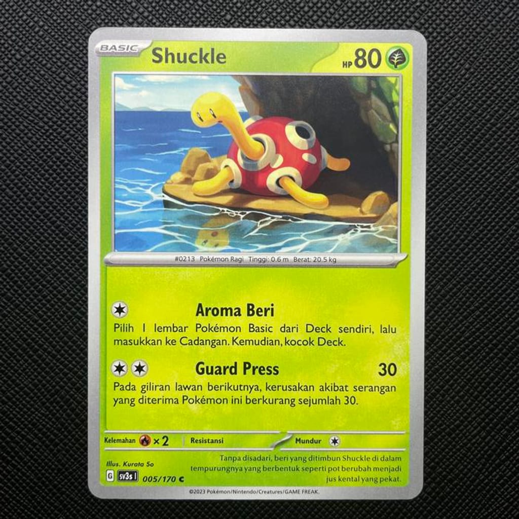 Shuckle sv3s glitter black card pokemon indonesia TCG card | Indo4ward