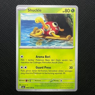 Shuckle sv3s glitter black card pokemon indonesia TCG card | Indo4ward