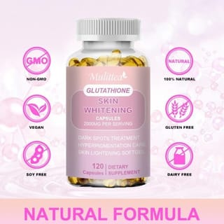 liposomal glutathione oral bioavailability Mulittea Reduced L-Glutathione 2000mg Whitening Capsule Effective Skin  Lightening Antioxidant Anti-Aging Boosting Immunity Dull Skin Whitening  Supplement