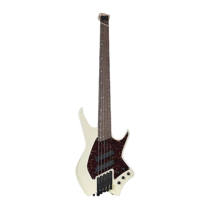 HEX NB505 NB-505 S/IV IVORY WHITE HEADLESS ELECTRIC BASS BMJ