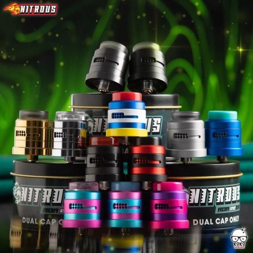 Super hot- NITROUS RDA 22mm DUAL CAP ONLY AUTHENTIC BY KOKO NEST X DAMN VAPE  - DIRE WOLF