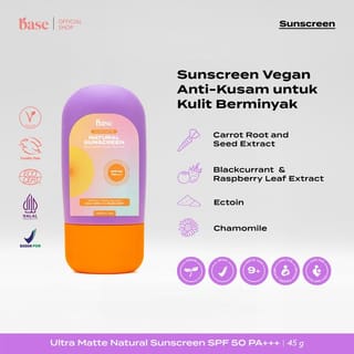 BASE Ultra Matte Natural Sunscreen SPF 50 PA+++ 45 gr | Indo4ward