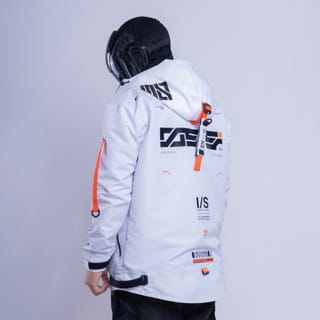 TECHRACER - EXCORE White - Waterproof Techwear Parka Jacket TECHRACER - EXCORE White - Waterproof Techwear Parka Jacket
