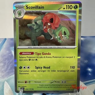 Pokemon ID SV3S Black Sparkle - 012 Scovillain ( Holo ) | Indo4ward