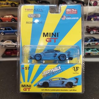 ミニカー mini gt Lamborghini Aventador Light Blue 1/64 MINI GT Liberty Walk Lamborghini Aventador (Light Blue) - YouTube