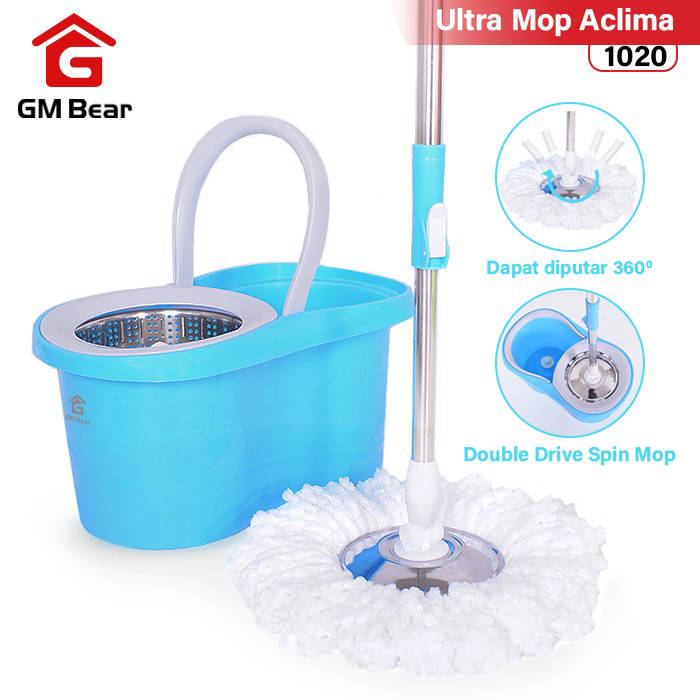 Gm Bear Spin Mop Biru 10 Ultra Mop Aclima Blue Indo4ward