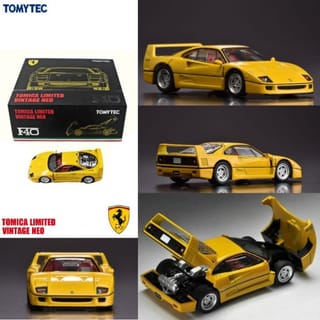Tomytec 1:64 Tomica Limited Vintage Neo Ferrari F40 Yellow Kuning