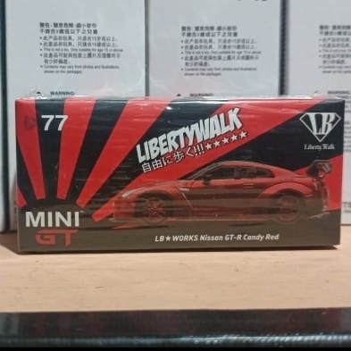 Mini GT Nissan GT-R R35 Candy Red No. 77 | Indo4ward