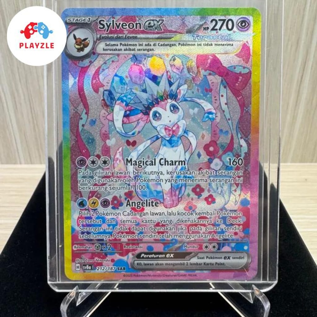 Sylveon ex SAR 212/187 Festival Terastal SV8a Pokemon TCG