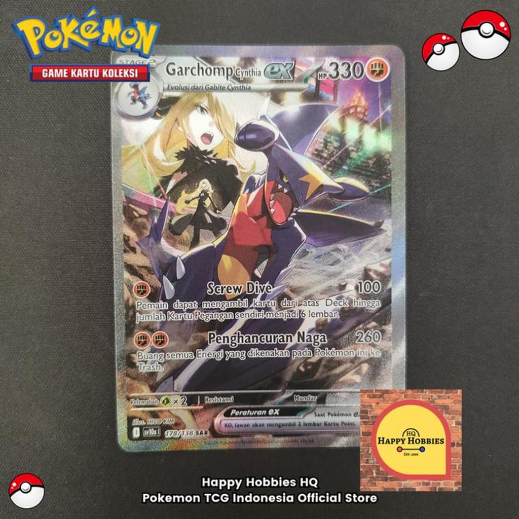 Pokemon TCG Indonesia SV10S 178/138 Garchomp Cynthia ex SAR | Indo4ward