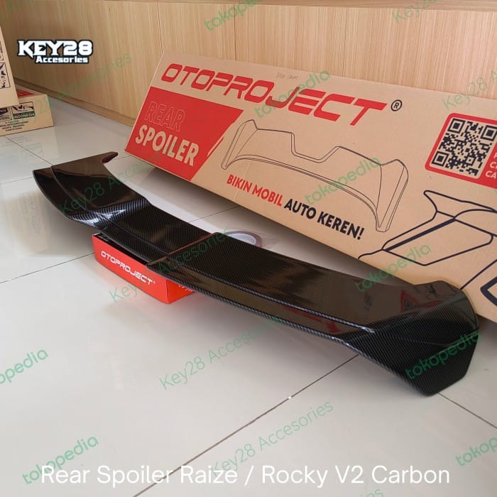 Rear Spoiler Plastic Rear Wing V2 Carbon Raize / Rocky Otoproject ...