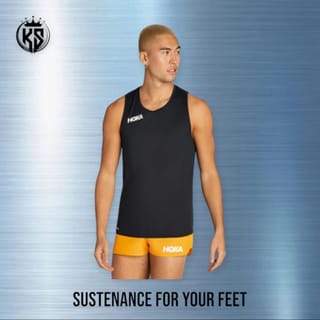 HOKA MEN GLIDE SINGLET BLACK - XS | Indo4ward