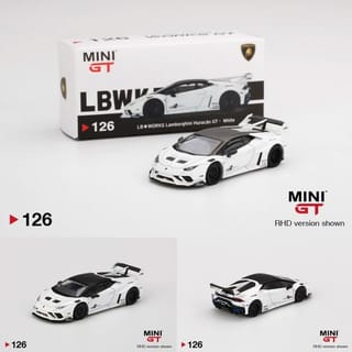 Mini GT 126 LB Works Lamborghini Huracan GT White - Open Seal