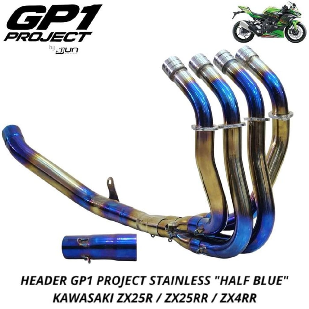 Bun HEADER Kit SS BURN BLUE BIRU Fullsystem ZX25R ZX25RR ZX4RR