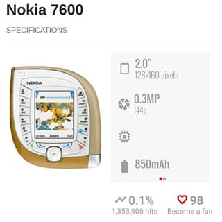 Nokia 7600 - Classic Phone with 2.0