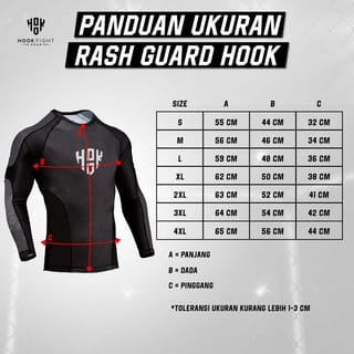 Rashguard BJJ Hook MMA Rash Guard Compression RGS07 - RGS-BARONG, XL ...