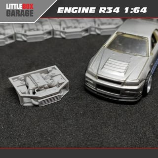 Miniature Nissan Hotwheels Engine for Skyline R34 Custom Diecast - Twin ...