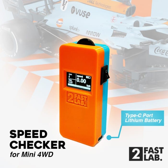 Speed Checker by 2 fast lab for Tamiya Mini 4wd - BluPink | Indo4ward