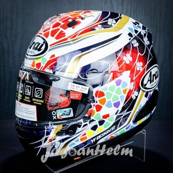 PROMO PRICE ARAI HELMET RX-7X NAKAGAMI GP2| RED GOLD BLUE | ARAI