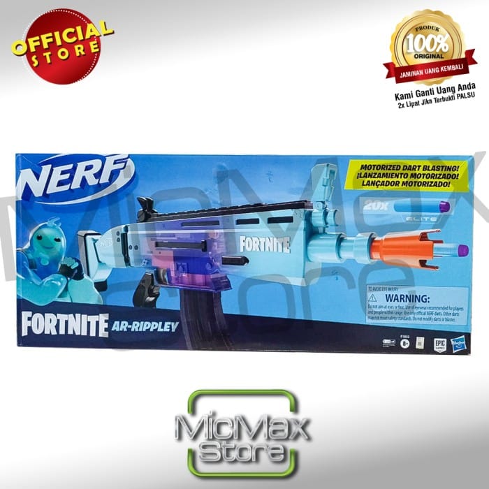 Nerf Fortnite AR Rippley Motorized Elite Dart Blaster Ori ARL AR L |  Indo4ward