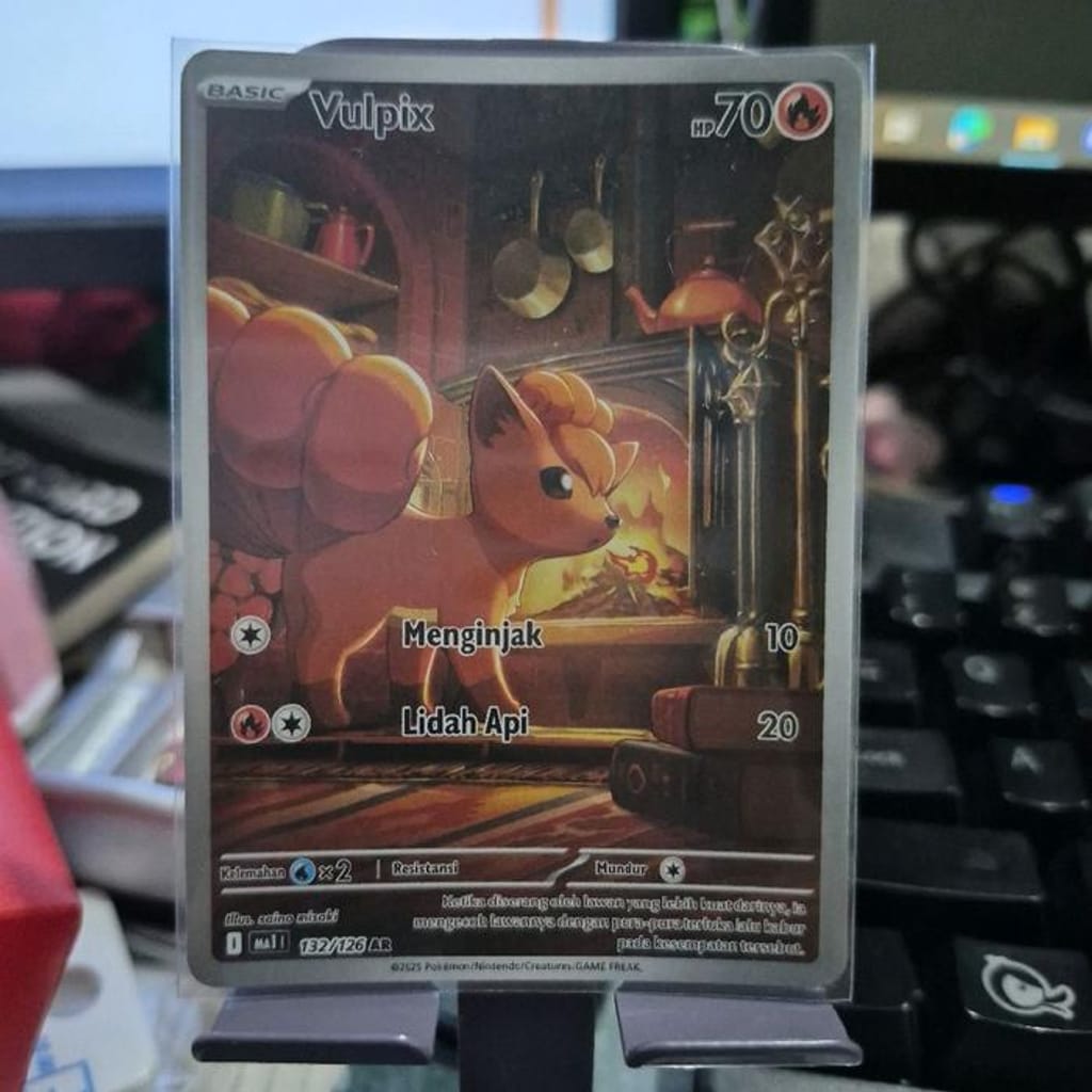 Vulpix AR TCG Pokemon Collectible Card Game Indonesia Card Trading Card  Game | Indo4ward