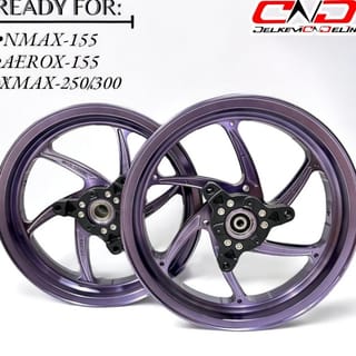 New!! Sport Rim Set Nmax / Aerox / Xmax Forged Aluminum - Red, Nmax-155 ...