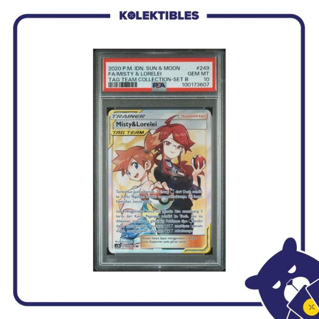 Misty & Lorelei 249 SR  Pokemon S&M Tag Team Coll Set B 2020 Indonesia   PSA 10 01/004/02/13/133 | Indo4ward